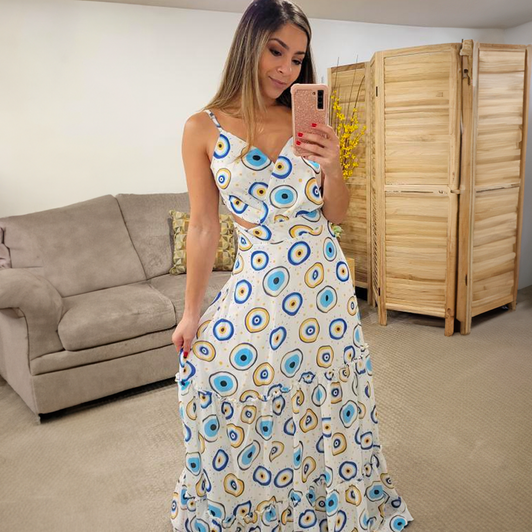 Livia's Greek Eye Long Dress