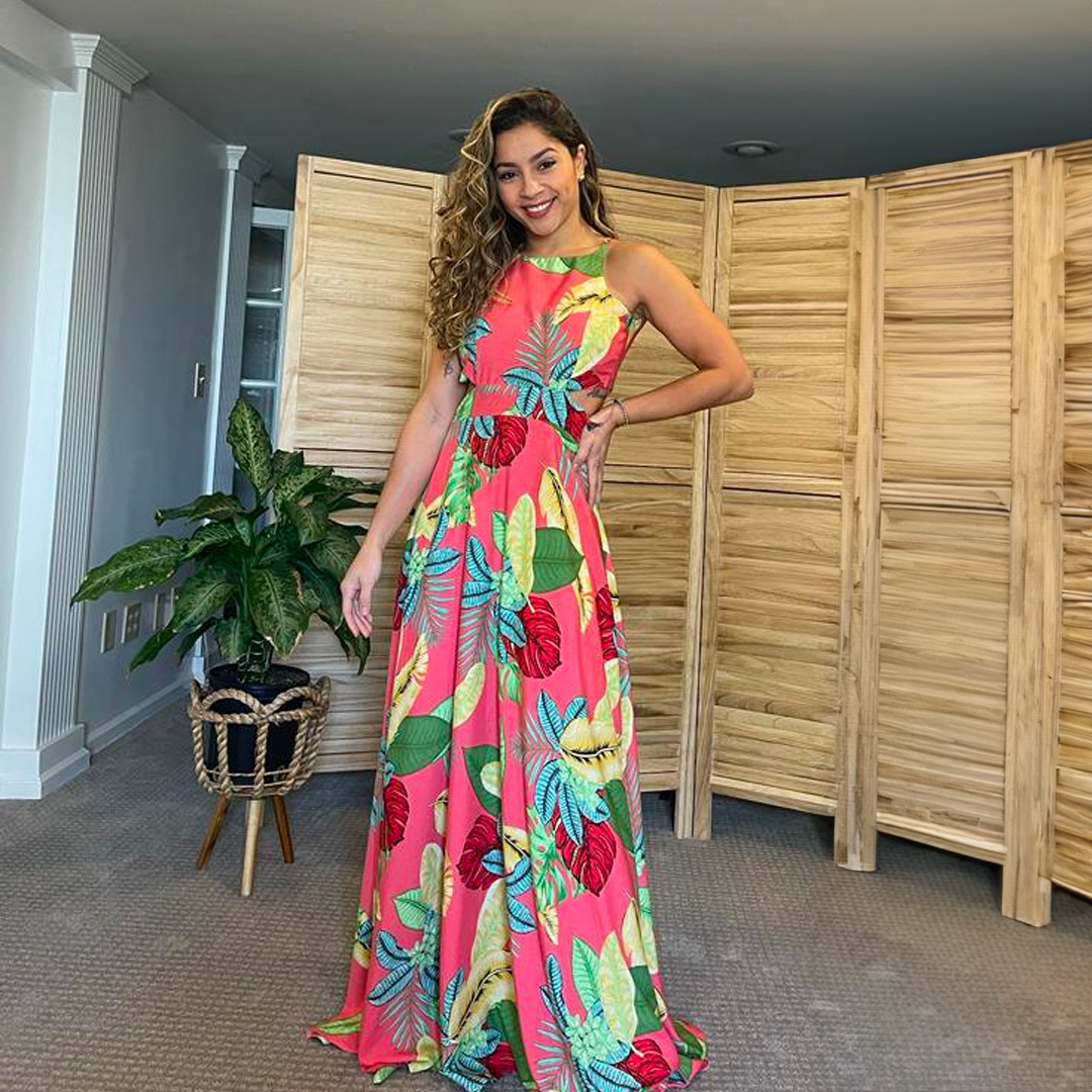 Nicole's Colorful Long Summer Dress